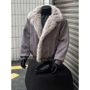网图 老钱风 cleanfit羊羔绒毛座山雕棉服外套 W1910/特P128图片