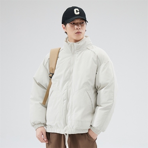 现货冬季美式休闲加厚雪山外套夹克立领纯色三防户外工装棉服图片