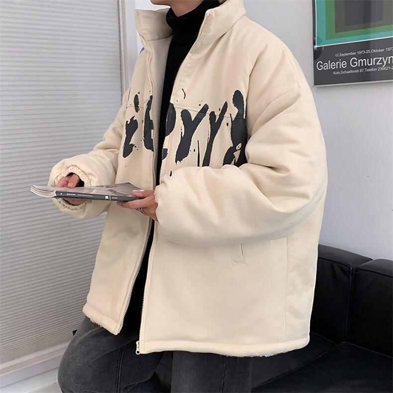 内里加绒棉衣男麂皮绒立领棉袄情侣棉服3363-P80控118,男装棉衣,星座207