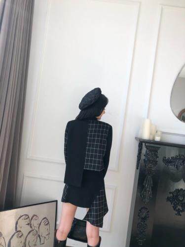 【2021ss新款】新春个性套装，拼接小西服，女装职业装，UMANCITY