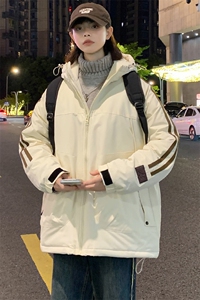 冬上新加棉加厚棉服中性百搭连帽棉衣外套男女 8321-P110控价158图片