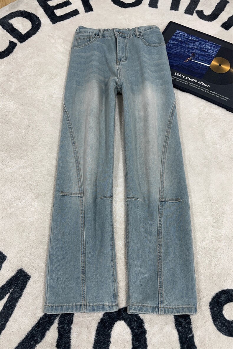 B221美式ins高街暗黑宽松直筒工装牛仔裤LK26623-特P48控88,男装牛仔裤,电商B221