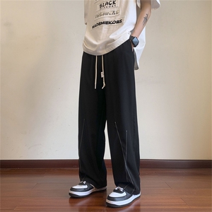 K739-P60控78抖音品质夏高街垂感直筒拖地裤男生休闲裤西裤