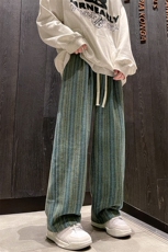 8XL-M特大码呢料加绒裤男新年裤条纹卫裤休闲基础款K948P60加绒70，男装休闲裤，电商D206-1