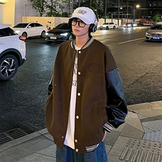 港风秋季龙凤呢棒球服百搭休闲宽松夹克外套男XZ214-8JK800P65，男装夹克，星座1204-3