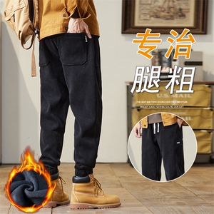 秋冬博奥绒条绒灯芯绒加厚运动卫裤男束脚休闲裤K266-P35加绒P40图片