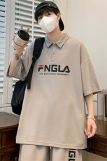 夏装青少年纯色百搭半袖套装字母印花短裤T恤男女6623-P70控价98，男装T恤，电商A441-1