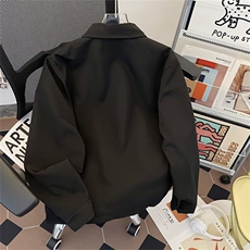 男士商务休闲纯色简约翻领宽松休闲夹克外套男潮2091P68，男装夹克，星座410-2
