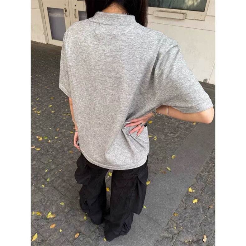【有货】DJT05-特P32美式亨利领针织短袖男女情侣夏季宽松休闲,男装T恤,星座603-2