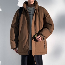 现货美式高街休闲夹克冬季立领纯色三防户外工装加厚棉服外套，男装夹克，电商A486