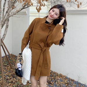 美拉德收腰气质呢子外套女2025年秋冬季新款百搭显瘦双面羊毛大衣图片