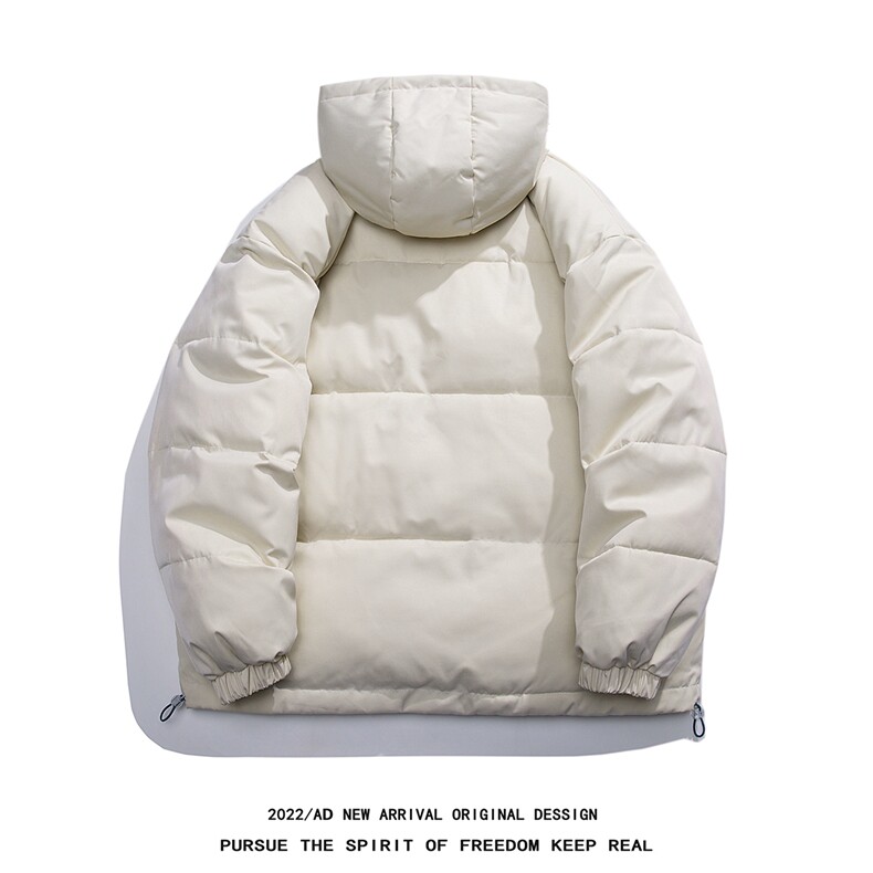 白底23新款冬季时尚百搭宽松连帽棉服外套MY155P115控148,男装棉衣,电商A247-1