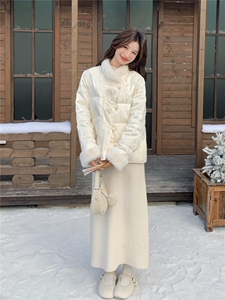 2025年冬季新中式短款羽绒服50白鸭绒RF2C290-7801#-P295-K399图片