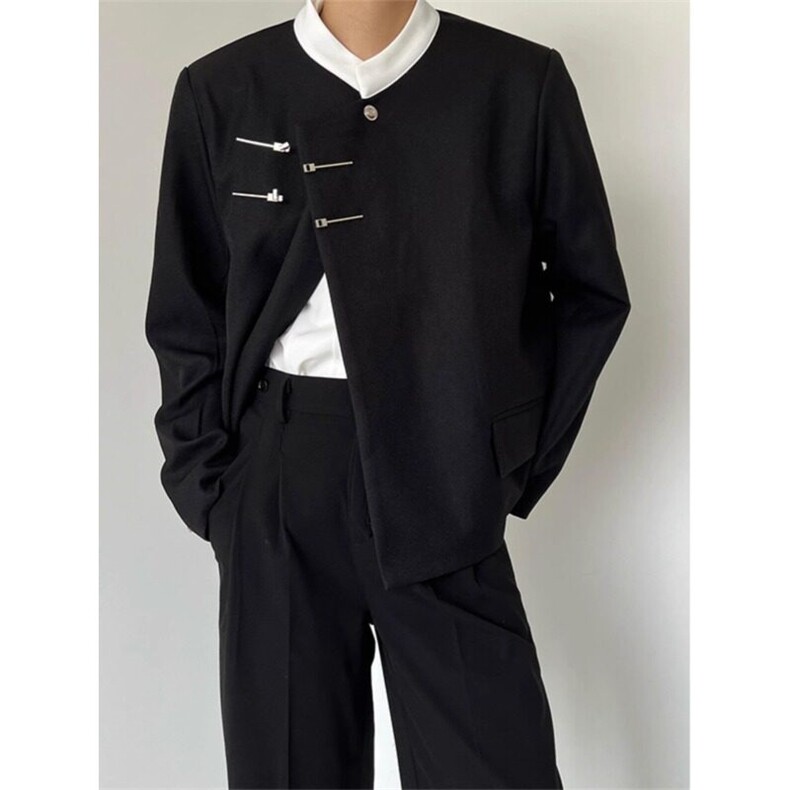 新中式风西装外套中山装西服高级感唐装JK3367特P63,男装西服套装,星座908-1