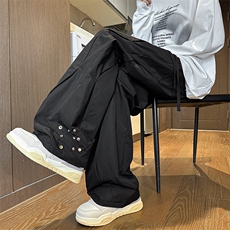 高街潮牌设计感微喇叭裤美式复古工装裤男宽松休闲裤K7300-P47，男装休闲裤，星座512-4