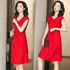 纯色重磅真丝连衣裙女2023夏天新款小个子真丝气质裙桑蚕丝收腰裙，女装连衣裙，阿舍尔精品