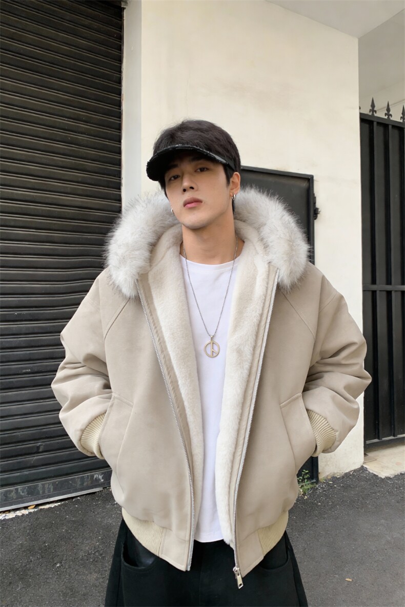 XZ514-2-25106-P70大理石座山雕连帽绒毛刺绣外套冬季棉服夹克,男装夹克,星座514-2(原B239)