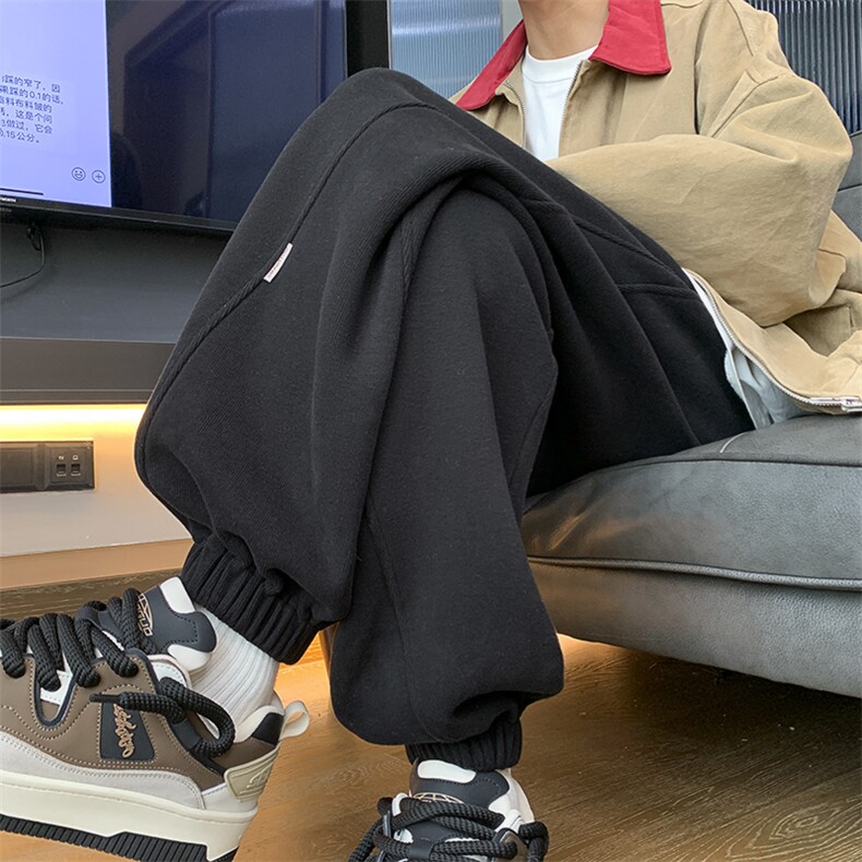 新款重磅拼接束脚卫裤65棉M~5XL XZ604-KP94-P50控68图片