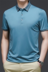 夏季新款男士翻领短袖t恤中年有领男装上衣服休闲POLO衫，男装T恤，电商B212（原钱塘6029）