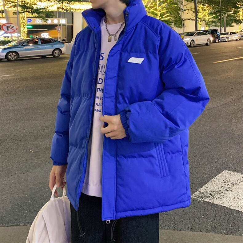 新款男百搭设计感纯色港风棉衣M065-P90控148图片