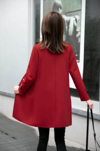 秋装新款爆上市：针织空气层拼格风衣M一XXXL，女装风衣，拉思维加丝