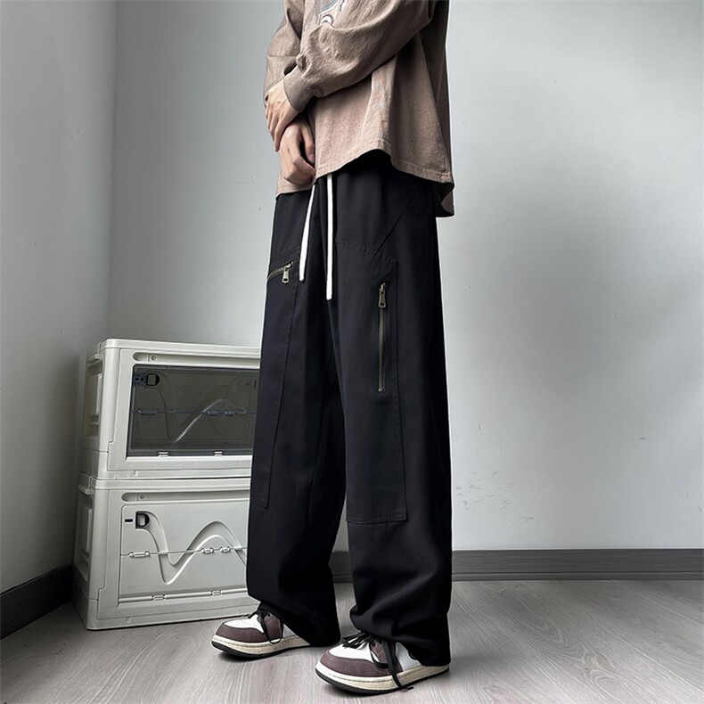 美式街头工装裤男士2024秋季新款潮牌宽松直筒休闲裤K7439-P40,男装休闲裤,星座512-4