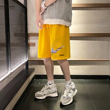 MK37259-P15冰丝短裤男士大码宽松休闲五分裤男运动中裤，男装休闲裤，电商A040