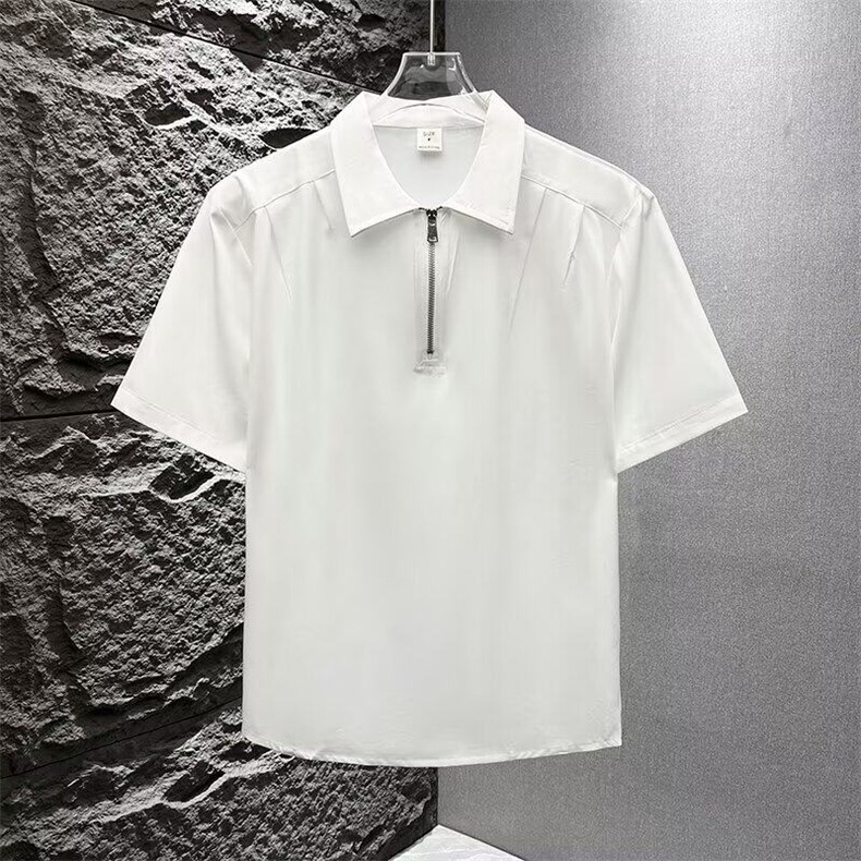 M603-P35翻领短袖polo衫男潮牌夏季t恤韩版修身百搭上衣图片