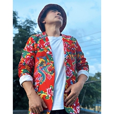 XZ01秋文艺男大码宽松西服东北大花潮牌开衫男女风民族特色，男装西服，星座115A-2
