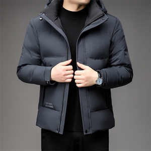 2023新款羽绒服男冬季加厚保暖上衣中年男士连帽商务休闲外套图片