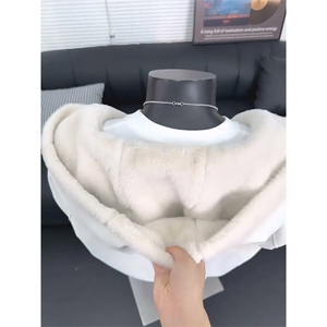 现货高品质美式高街冬季重磅座山雕大毛毛领pu皮棉衣男女加厚外套图片