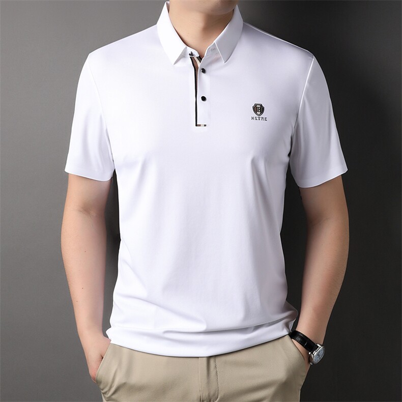 夏季保罗丅恤衬衫领汗衫衣服Polo衫商务中年男士短袖翻领半袖体恤,男装T恤,电商B212（原钱塘6029）