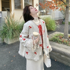 【新款】马上有钱刺绣两面穿毛毛外套2C115-2386-P235-K348，女装棉衣/棉服，2C115