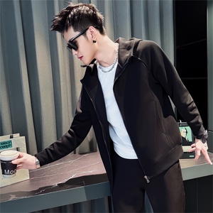 W1918-P78控108男士时尚连帽开衫卫衣外套2025新款春秋季男装上图片