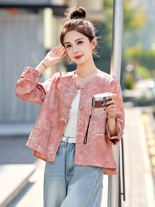 高级感新中式国风重工刺绣外套女早春新款时尚宽松独特小个子开衫图片