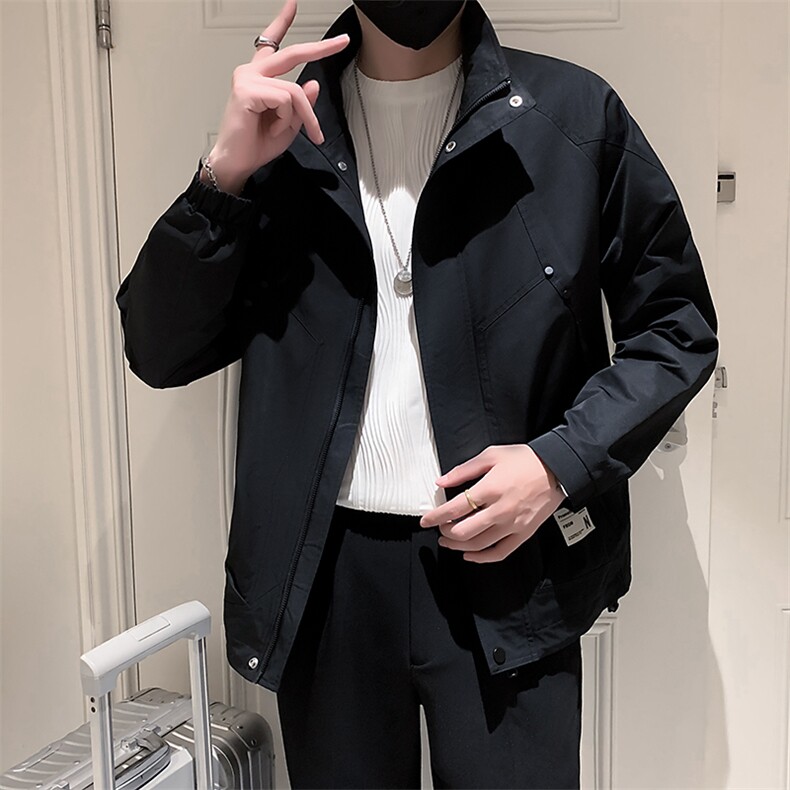 2025秋季新款夹克男士外套潮牌帅气立领男装A313-1-7001-P125,男装夹克,电商A313-1