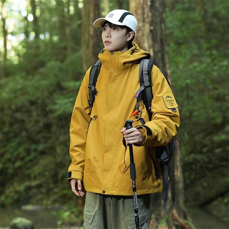 三合一情侣冲锋衣男石墨烯内里户外三防摇粒绒冲锋夹克-P128,男装夹克,电商B306