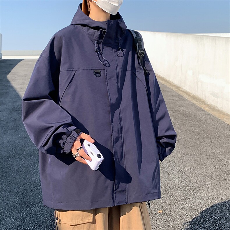 潮流宽松连帽夹克休闲户外冲锋衣A161-CYJK9116-P78,男装夹克,电商A161