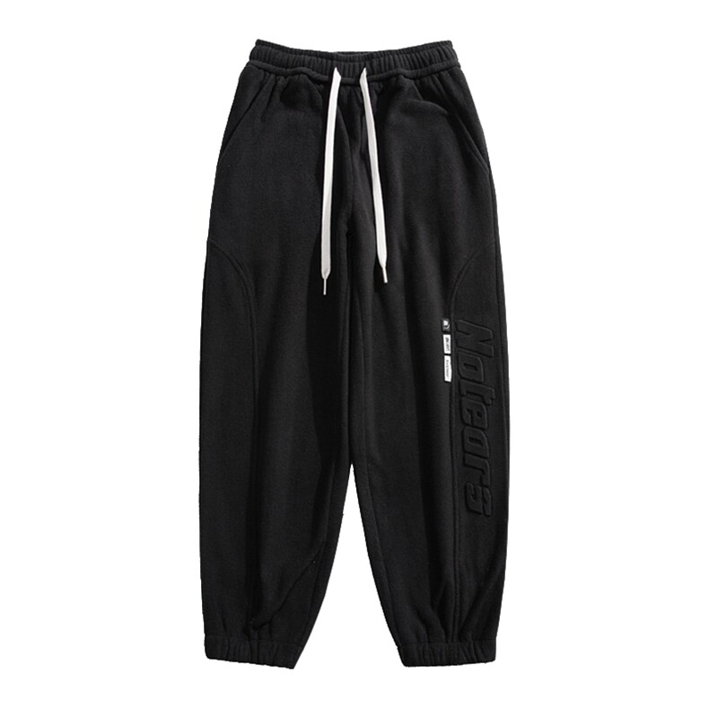钢印双面摇粒卫裤男纯色运动裤加束脚休闲裤DSA157B-K253-P55,男装休闲裤,电商A157B