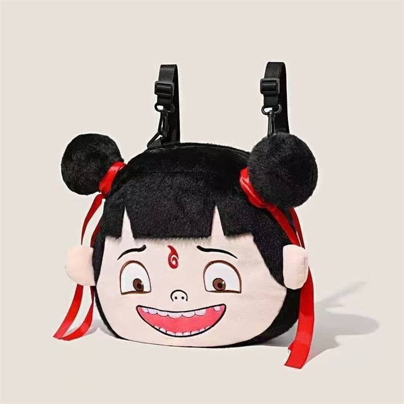 哪吒双肩背包，创易毛绒玩具