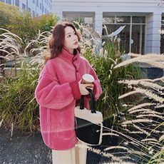 【新款出货中】树莓粉两面穿皮毛一体2C137-8279-P225-K358，女装皮草，2C137