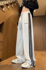 K393常规特40控78加绒加厚特P50条纹织带拼接休闲裤男美式直筒裤，男装卫衣，星座212A（原A324）