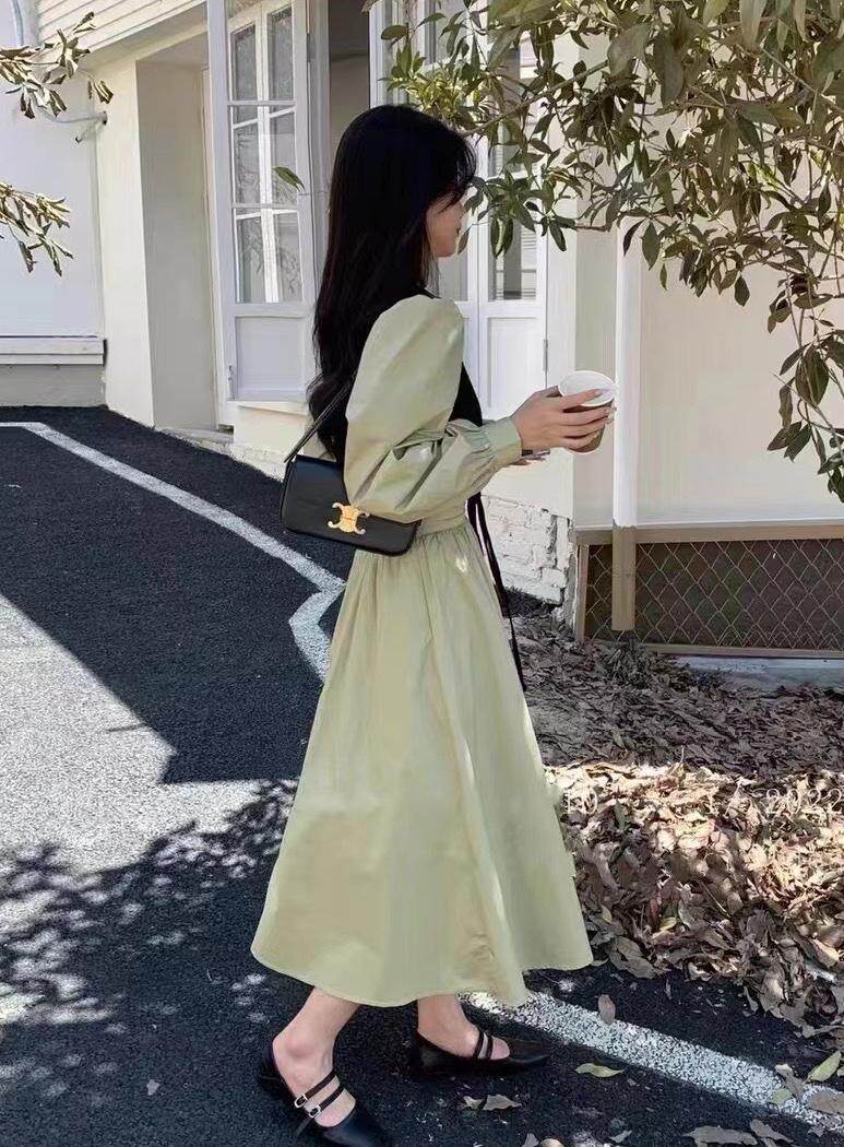 收腰修身连衣裙，女装连衣裙，时代公主