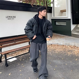 现货 美式宽松假两件飞行夹克棉服外套男JK03/P100图片
