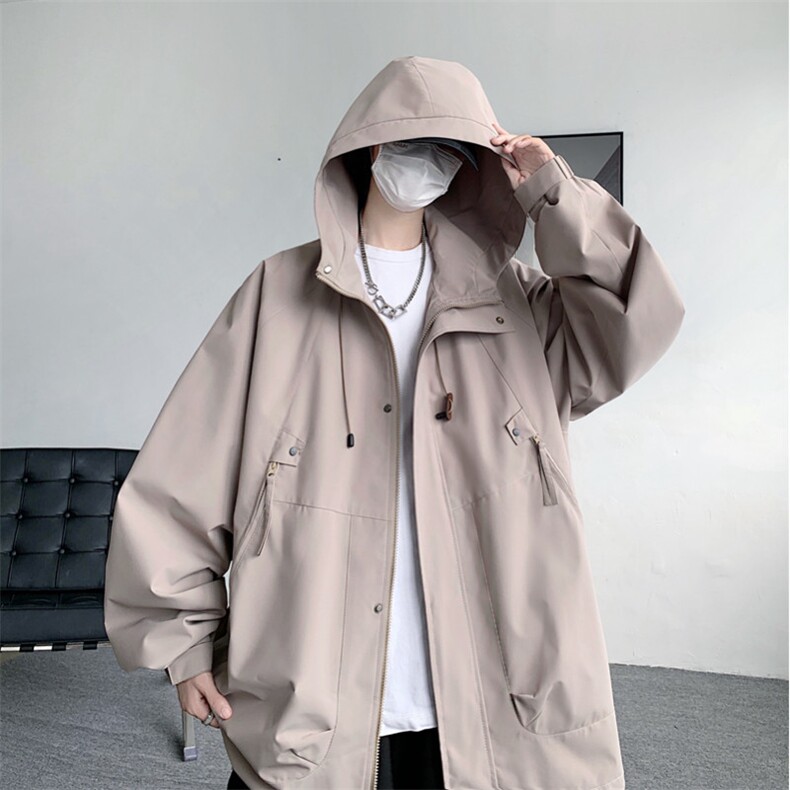 冲锋衣男高品纯色宽松夹克外套DSA157B-J90-P60,男装夹克,电商A157B
