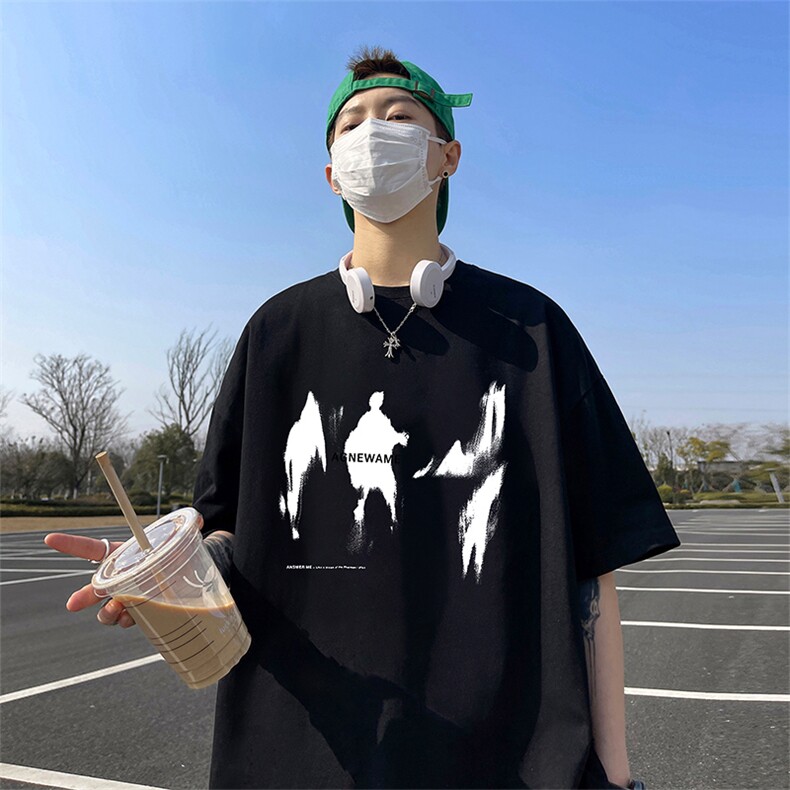 量大优供视频220克美式短袖t恤T2900得物直播有280克品质,男装T恤,电商A486