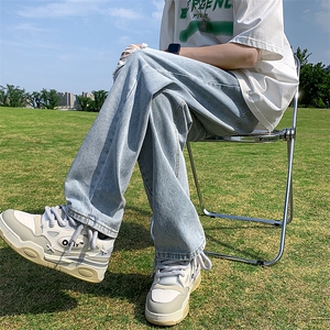 破洞牛仔裤男小直筒B342-K7035-P55 直播品质图片