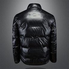 冬季新款男士立领亮面羽绒服潮流休闲外套钱塘2027-2301-特P180，男装羽绒服，钱塘6025