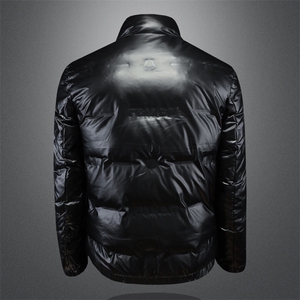 冬季新款男士立领亮面羽绒服潮流休闲外套钱塘2027-2301-特P180