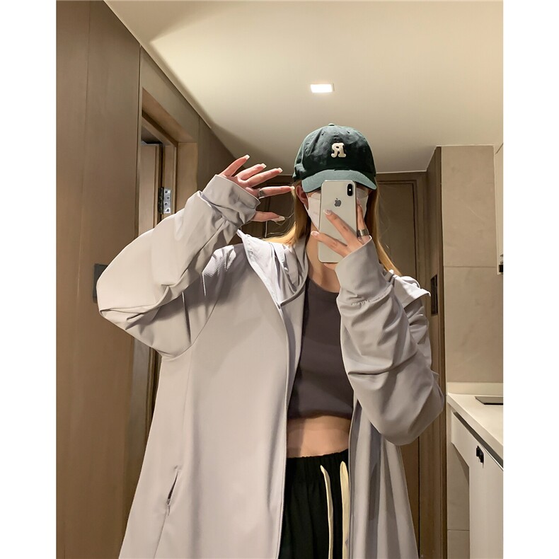 2025夏季新款纯色情侣款连帽长袖防晒衣薄款外套上衣F109/P39,女装防晒衣,星座202-3
